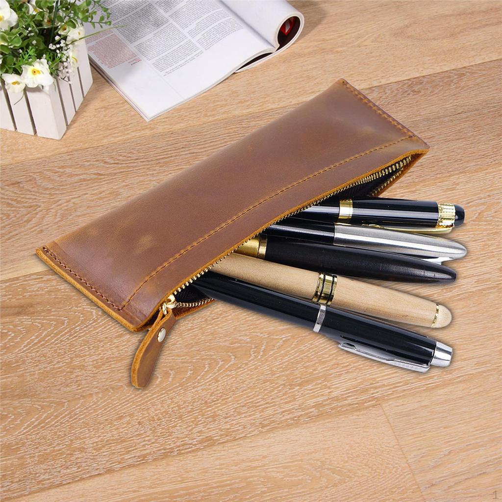 Füllfederhalter-Etui aus PU-Leder, Make-up-Pinsel-Tasche, Geldbörse für Künstler