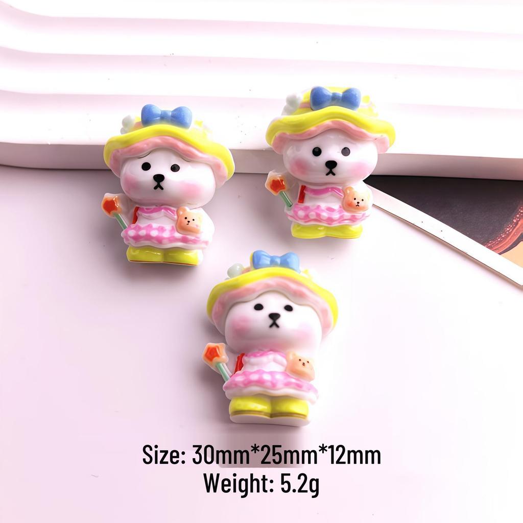 Lina Bear Resin Ornaments: DIY Cream Glue, Phone Case, Hair Accessories, Shoe Buckles