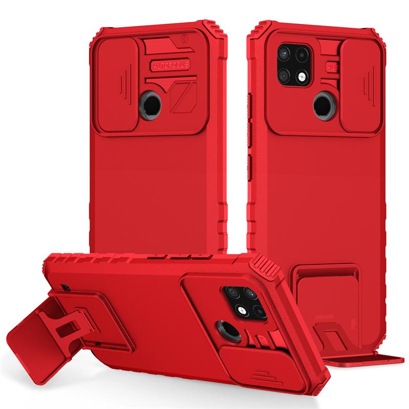 For OPPO Realme C21 Case Slide Camera Protection Phone Case For Realme C21Y C25Y Kickstand Shockproof Armor Holder Back Cover