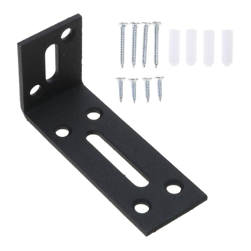 Shelf Mounting Bracket Rust Resistant Corner Brackets 90 Degree Bracket Plate A чёрный