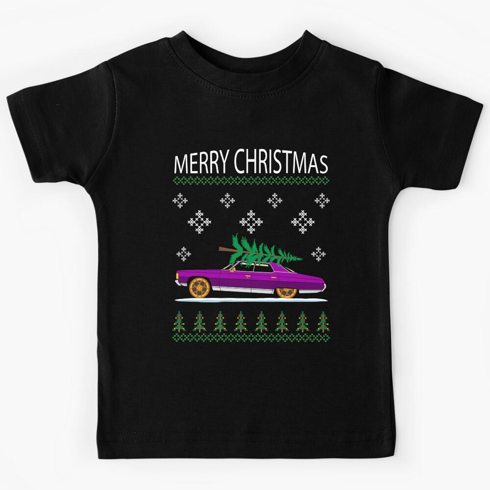 Chevy Donk Christmas Car Kids T-Shirt 170