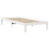 Solid Wood Bed with Drawers White 90x200 Cm Pine