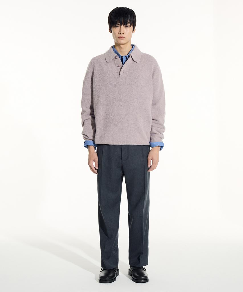 SIECLE Alpaca Polo Knit (Dusty Pink)