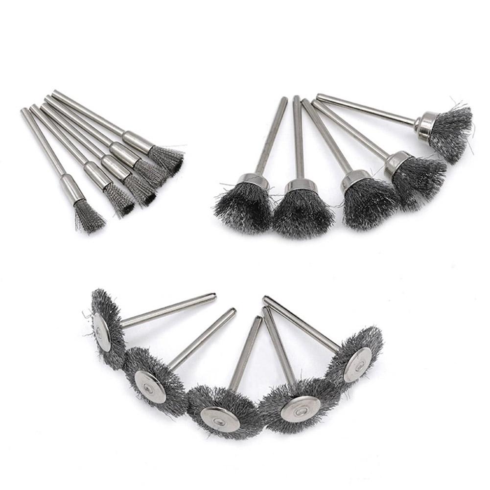 Brush Head Wire Brush Set Electric Grinder Rotary Tool Brushes for Deburring Polishing Rust Removal Walnut Wenwan Cleaning