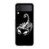 Phone Cover For Samsung Galaxy Z Flip 6 5 4 Case Transparent For Samsung Z Flip 3 Hard PC Foldable Shell Cartoon Scorpion Capas