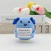 Funny Positive Crochet Cow Doll Desktop Ornament Handmade Cheer Emotional Support Positive Cow with Card Home Party Decoration