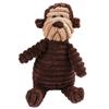 Corduroy Dog Toys For Small Large Dogs Animal Shape Plush Pet Squeaky Puppy