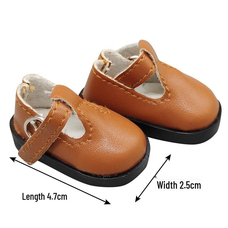 6-Point BJD 30cm Doll Leather Shoes, Flat Patent Leather, Casual Fit 4.7cm×2.5cm