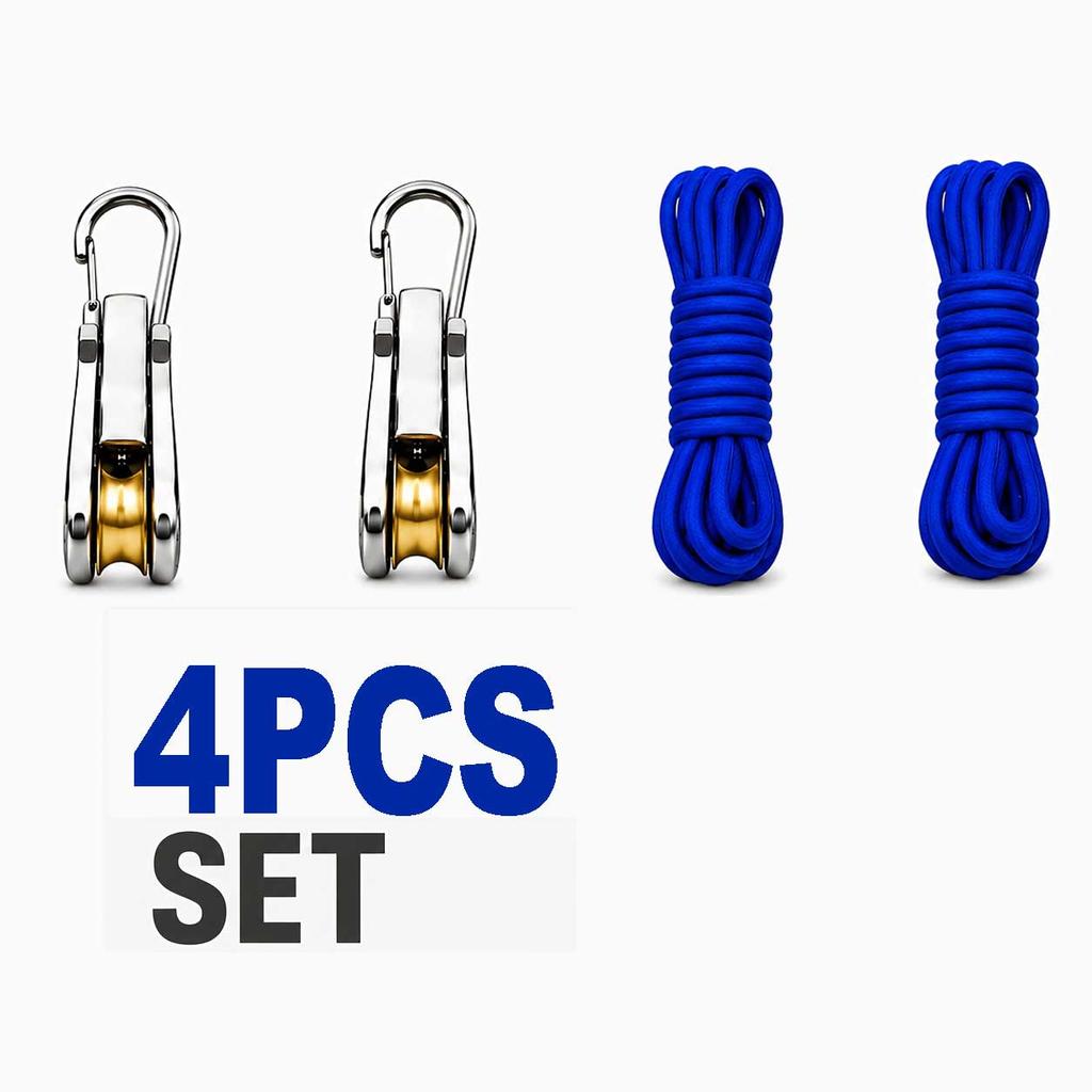 4/6/8pcs Rope Set with Roller Tensioners, Featuring Locking Buckles for Secure Bundling, Ideal for Camping, Boating, and Outdoor