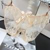 Women's Bow Lace Hollow Panties Low Waist Sexy Temptation Open Crotch Free To Take Off Briefs