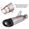 Stainless Steel Universal Motorcycle Exhaust Muffler Tail Pipe Tailpipe Tip Titanium Color