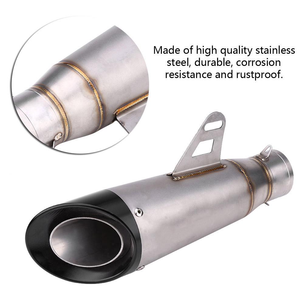 Stainless Steel Universal Motorcycle Exhaust Muffler Tail Pipe Tailpipe Tip Titanium Color