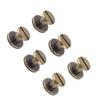 20pcs Flat Head Copper Brass Screws Nuts Nails Rivets Leather Cap Accessory