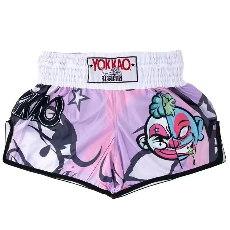Quick-Dry Muay Thai Shorts Men Women Boxing Martial Arts Training Pants With Stretch Fabric