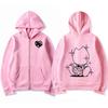 Švédský rapper Bladee Drain Gang Logo Mikina s kapucí Pánské Ležérní Nadměrná mikina na zip Streetwear Módní Vintage bundy