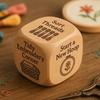 1/2/3/5/6/8Pcs Wooden Quilter Dice with 6 Engraved Quilting Tasks Solid Wood Quilting Embroidery Knitting Projects Baking Drinking Decision Dice Tools