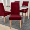 Cover Chair Velvet Dark Red Thick