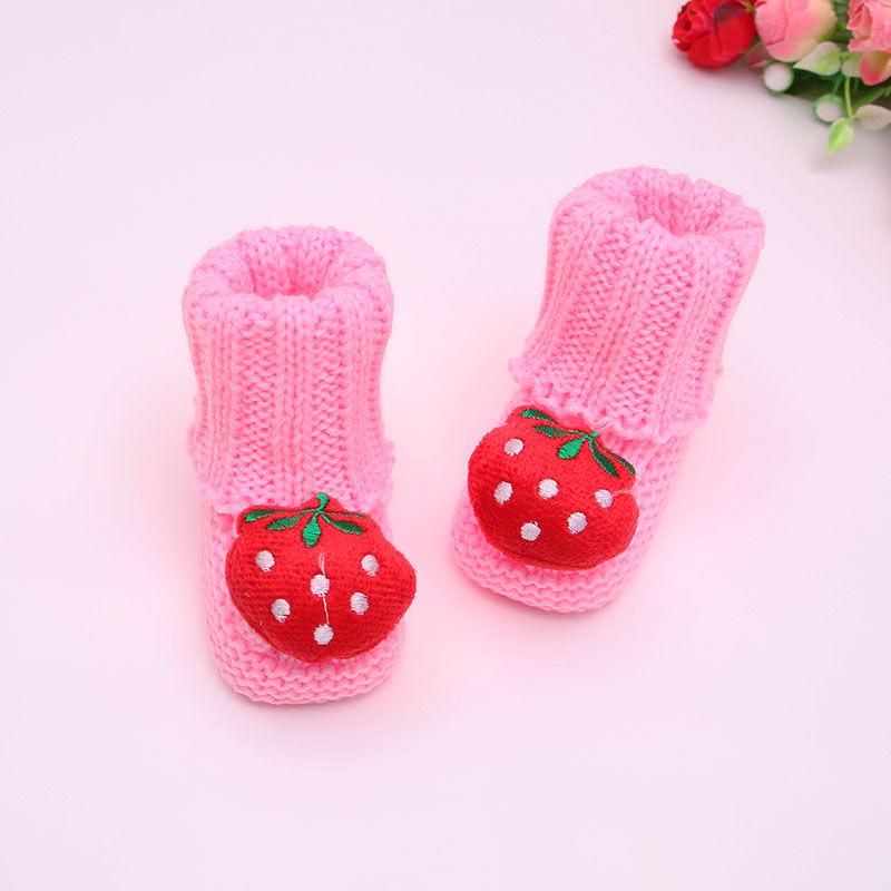 Scarpine da Bambino in Lana Lavorate a Maglia a Mano per Primavera e Autunno (0-6 mesi)