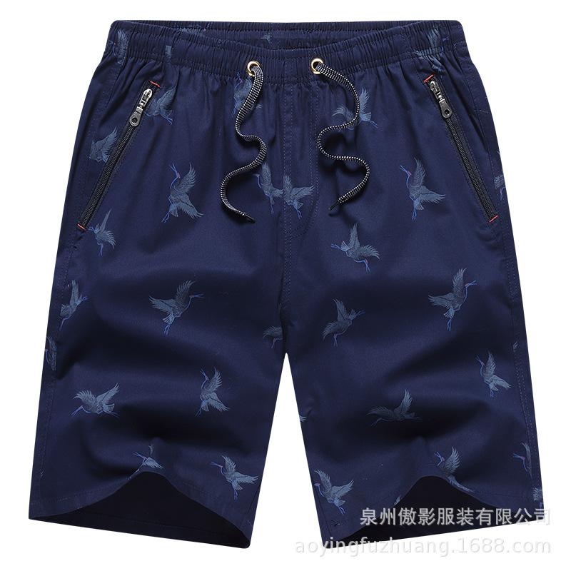 Summer Short Pant Men 'S Five -Point Pant Thin Beach Pants Loose Casual Cotton Pant 