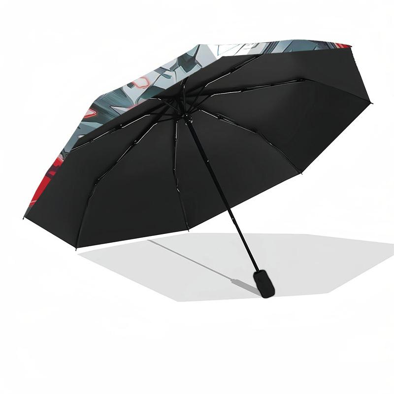 1pz Ombrello da Esterno con Design di Personaggio Anime - Apertura/Chiusura Automatica, Design Portatile a 3 Pieghe, Telaio in Ferro a 8 Stecche - Regalo Perfetto per i Fan, T
