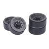 4PCS RC Beadlock Wheel Rim Set 1.9 Inch Aluminum Alloy 1 10 RC Car Wheel Hub for Axial SCX10 I II III Grey