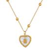 Love Shell V Minimalist Furnace Real Gold Necklace Female Collarbone Chain Accessories