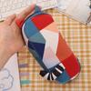 Estojo de Lápis Gato de Tecido Estilo Japonês Bloco de Cores Desenho Animado Bolsa para Canetas Zíper Bolsa Multifuncional para Armazenamento de Material Escolar Presente para Estudantes