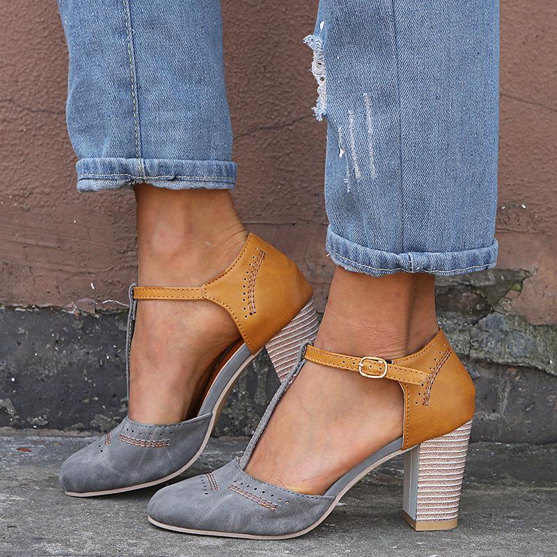 Donne Tacco Scarpe Alte Pompe Quadrato Donna Piattaforma Rotonda Punta  T-legato Tacco Quadrato Abito da Sposa Scarpe acquista in modo economico —  spedizione gratuita, recensioni reali con foto — Joom