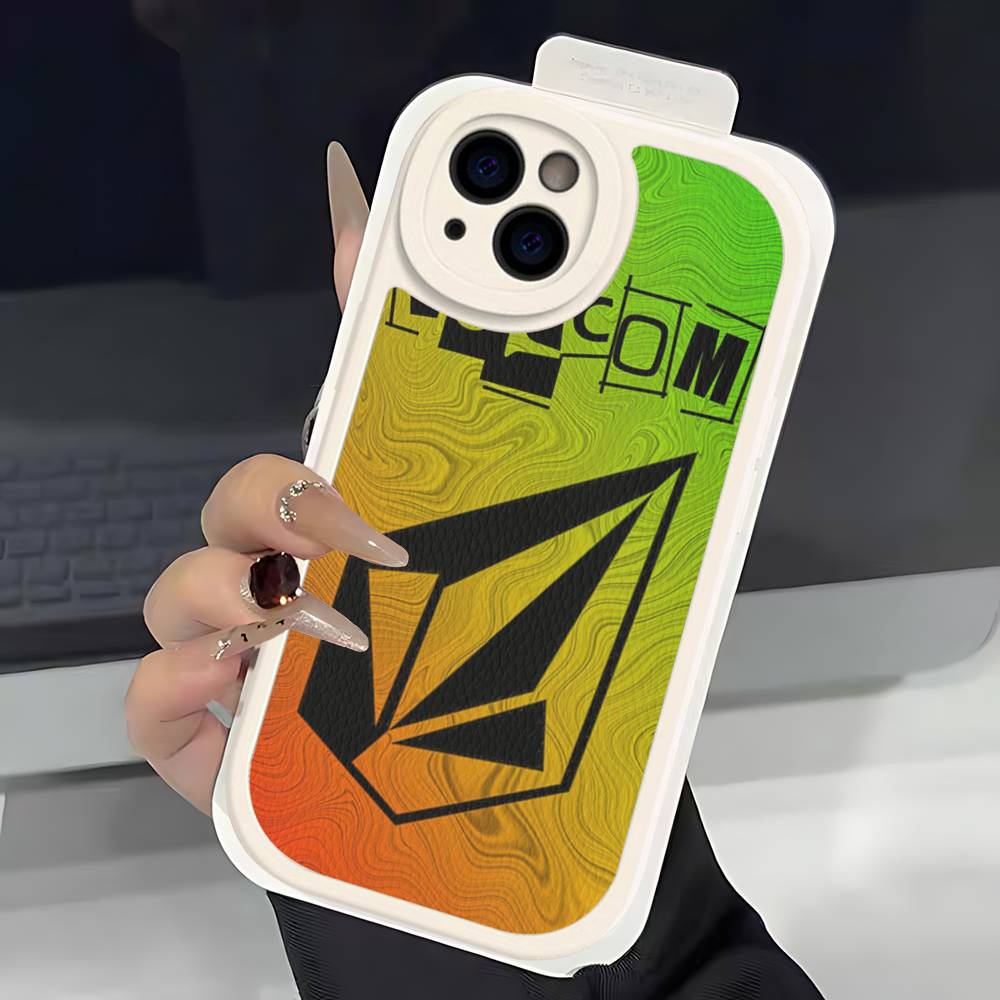 Well-known Skateboard V-VOLCOMs Brand Phone Cover For IPhone 11 12 13 14 15 16 Pro Max Mini Plus Soft Leather Case