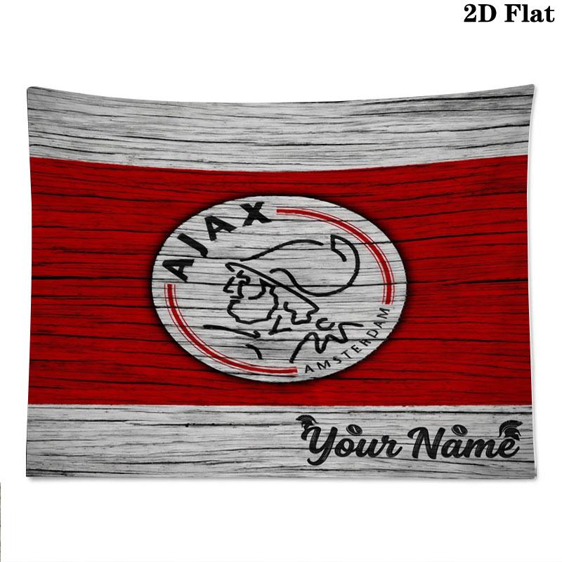 AFC Ajax Custom Name Wall Tapestry Aesthetic Wall Hanging Printed Fabric Blanket Decorative Tapestries for Bedroom Living Room Home Decor