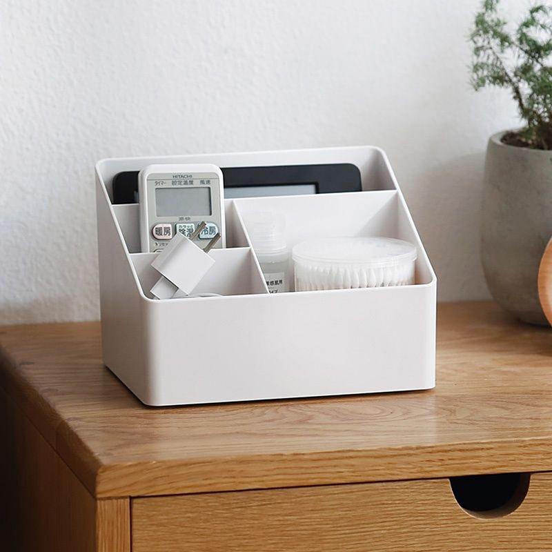 Simple Brush Colored Pen Marker Desktop Stationery Storage Box Multi-Functional Three Squares Desktop Sundries Storage Holder