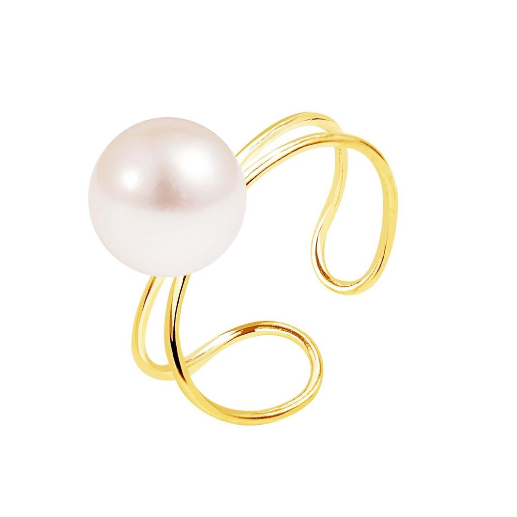Lala Christie Women's Ear Cuff with Akoya Pearl, Single Pearl, 18K Gold, Le56-0009-yg