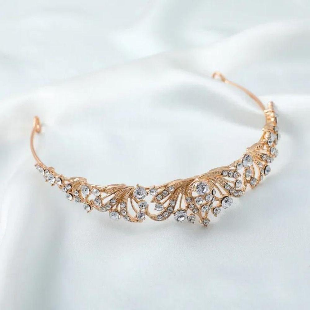 Rhinestones Bride Crowns Crystal Wedding Crown Metal Headbands Princess Tiaras Weddings