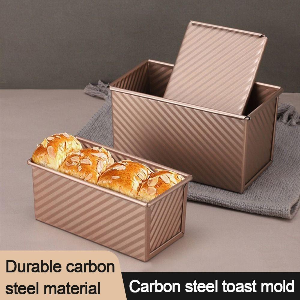 with Cover Bread Baking Mould Rectangle Shape Cake Toast Box Loaf Pan Oven Cake Baking Making Tool