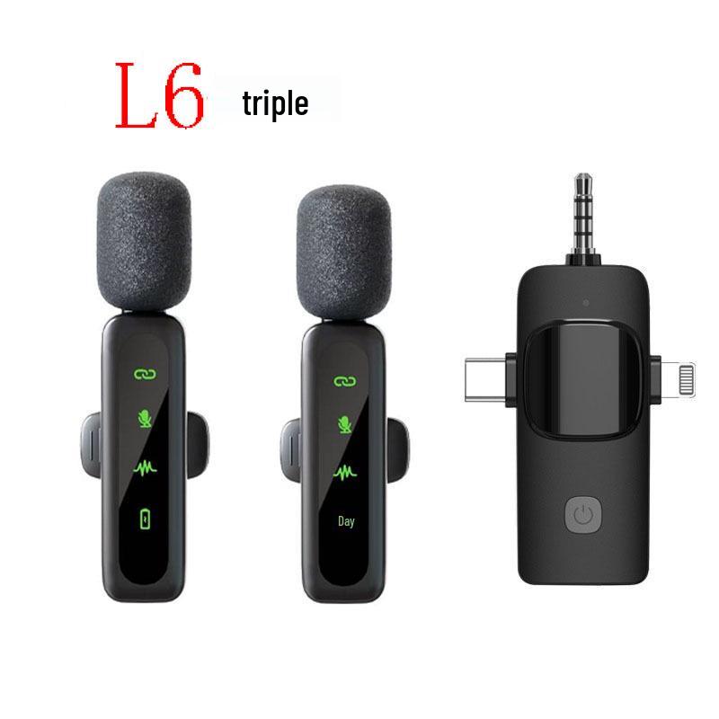Wireless Lavalier Microphone K1/K9/K6 with Plug-and-Play and Noise Reduction for Live Streaming