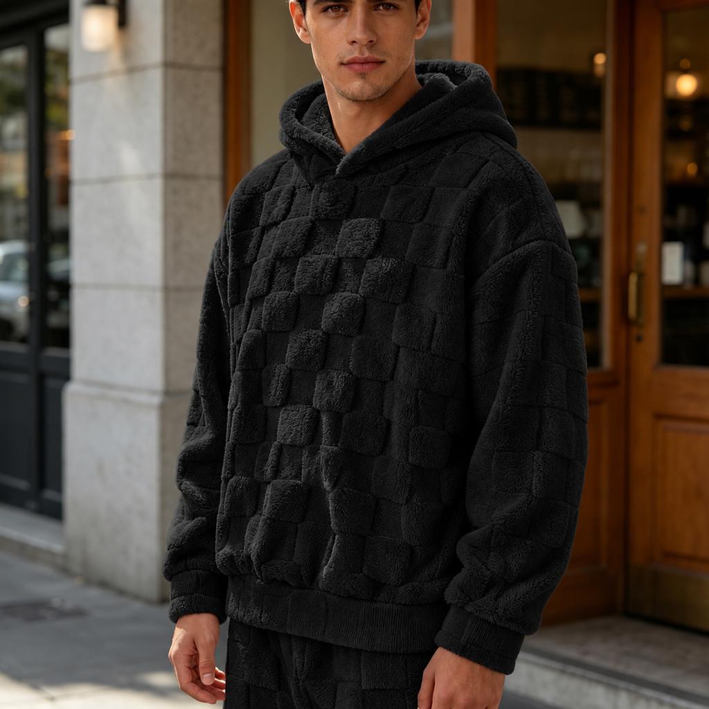 Men's Hoodie Thick Warm Hooded Sweatshirt for Winter Outdoor Wear