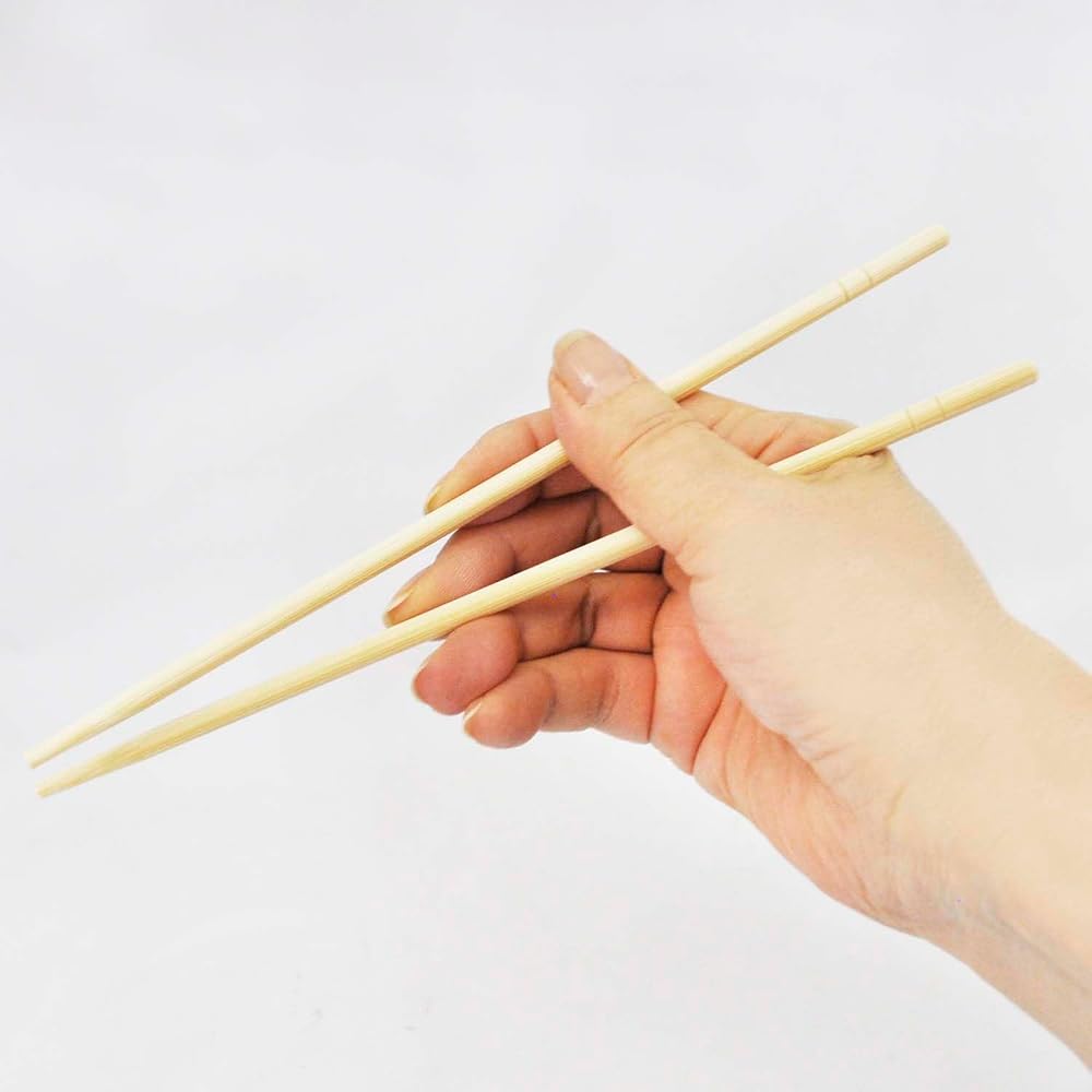 Japanese Product Yamato Bussan Disposable Bamboo Chopsticks 100 Pcs Individually Wrapped 0.5cm x 20cm