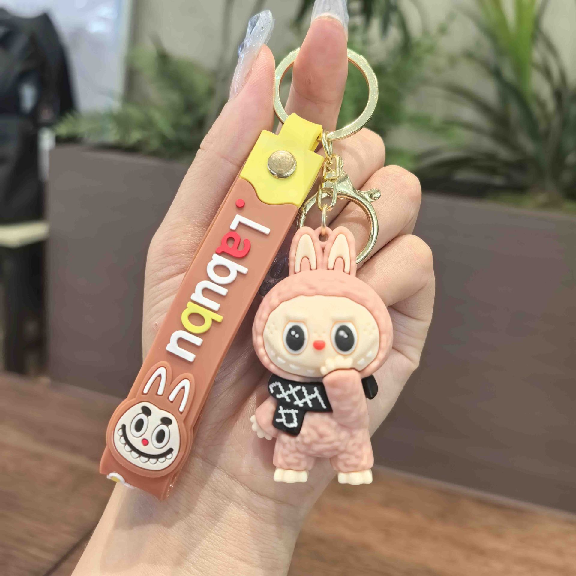 Flocking Keychain Cute Silicone Sheep Key Chain Men s and Women s Bags Pendant