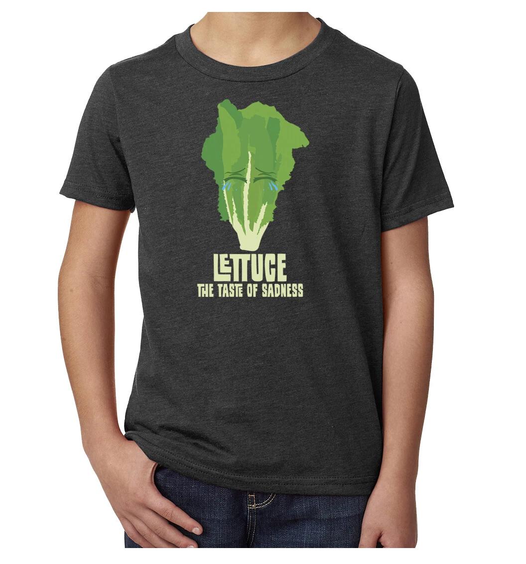 Lettuce, the taste of sadness Youth kids boys T-Shirt, Funny Kids kids boys T-Shirts 120