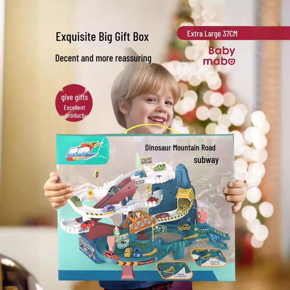 Dinosaur Adventure Skyscraper Track Car Set for Kids