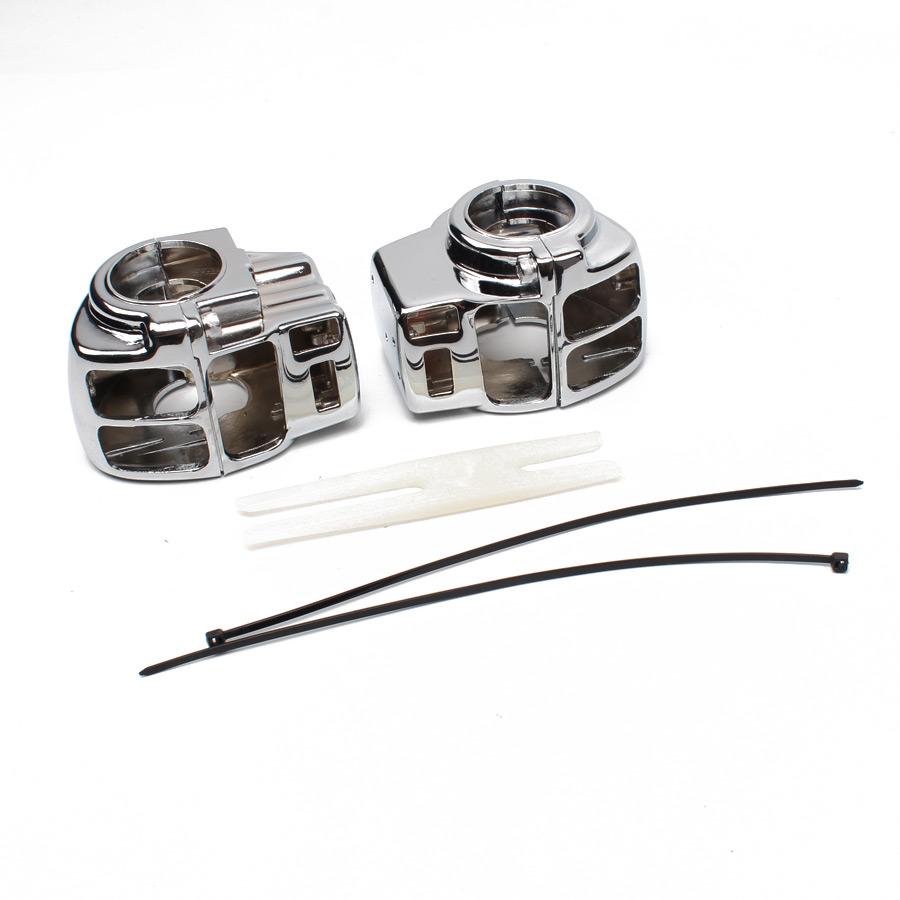 Chrome Switch Housing Cover+10 Caps for Harley 883 XL1200 Road for King/Electra Glide for Harley Electra Glide Road Glide new