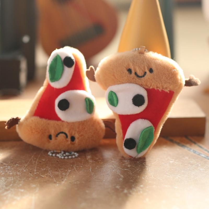 Cute Cute Pizza Cake Small Pendant Plush Toy Doll Cheese Bag Hanging Keychain Doll Doll