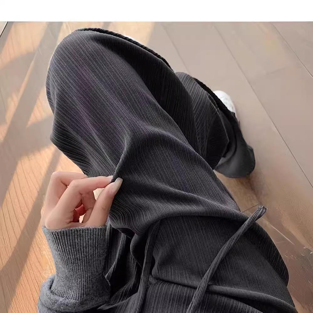 2024 Petite Maternity Pants: Spring/Autumn Wear, No Belly Support, Drawstring, Straight/Wide Leg, Long Pants