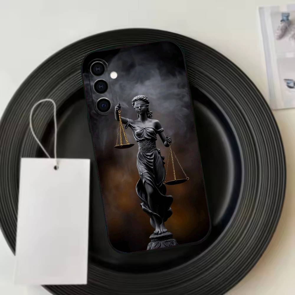 Law Lawyer J-Judge Justice Phone Case Black Silicone Soft For Samsung Galaxy A73,A72,A71,A70,A53,A52,A51