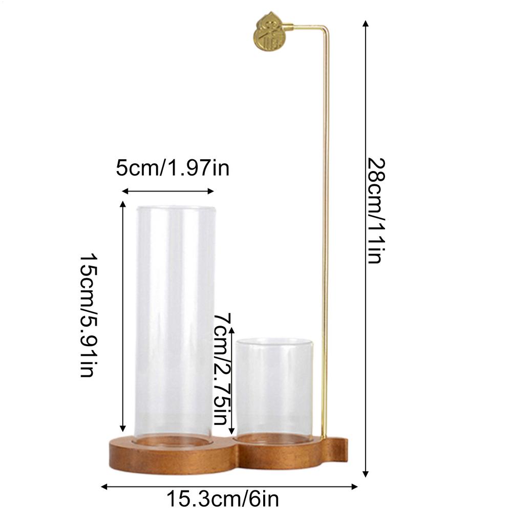 2in1 Wood Incense Holder Anti-Ash Flying Incense Burner with Removable Glass Ash Catcher Incense Sticks Organizer for Home Decor
