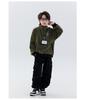 Boys' Reversible Fleece Hoodie - 2025 Autumn/Winter Collection, Thickened Half-Zip Pullover, Long-Sleeve Fashion Top for Medium/Large Kids.