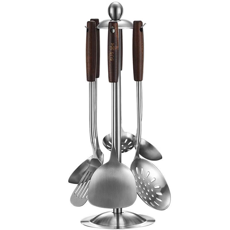 Qiwei Classical Solid Wood Handle Kitchen Utensil Set