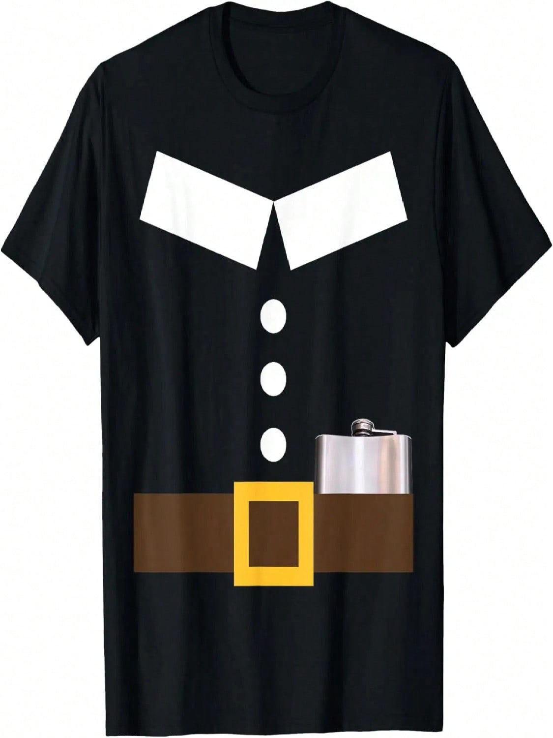 Pilgrim Costume For Adult Thanksgiving Drinking Funny T-Shirt S