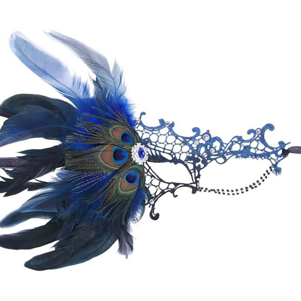 Festival Party Supplies Half Face Mask Carnival Feather Masquerade Mask  Cosplay Festival Party