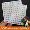 Laser Digital Label Sticker Lipstick Color Tags DIY Craft Sticker Nail Polish Number Sticker